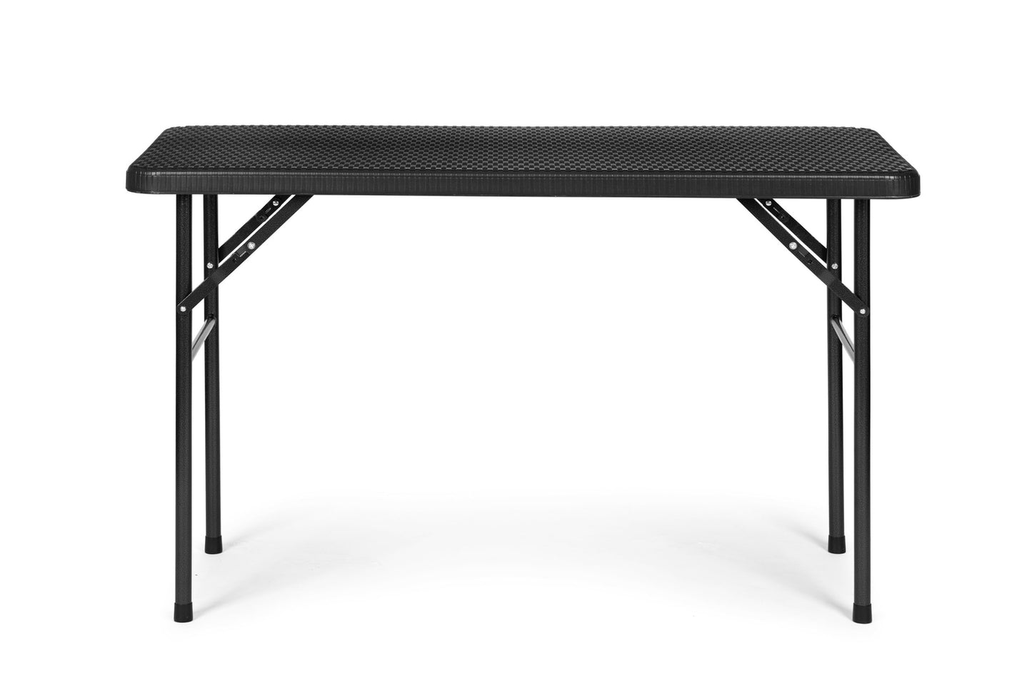 Catering set 120 cm table 2 benches banquet set - BLACK