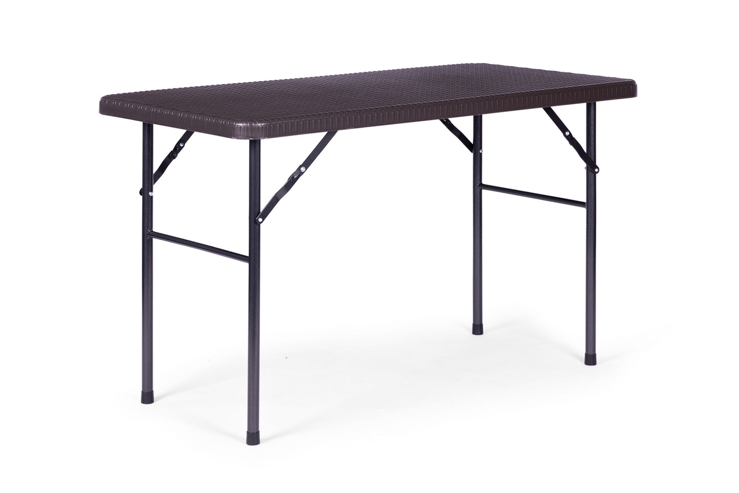 Catering set 120 cm table 2 benches banquet set -BROWN