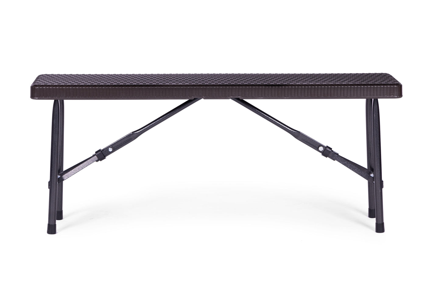 Catering set 120 cm table 2 benches banquet set -BROWN