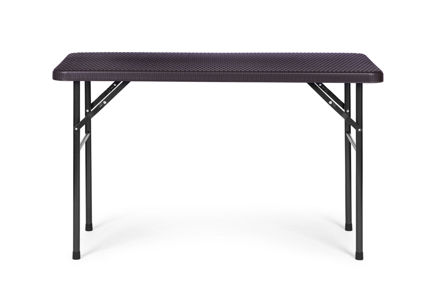 Catering set 120 cm table 2 benches banquet set -BROWN