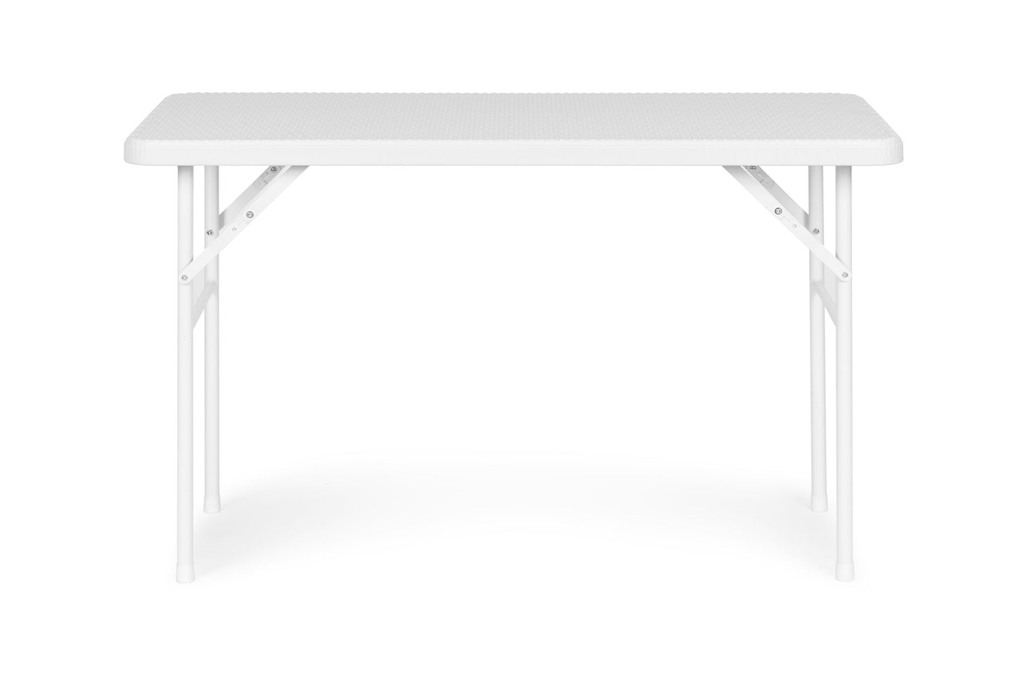 Catering set 120 cm table 2 benches banquet set - WHITE