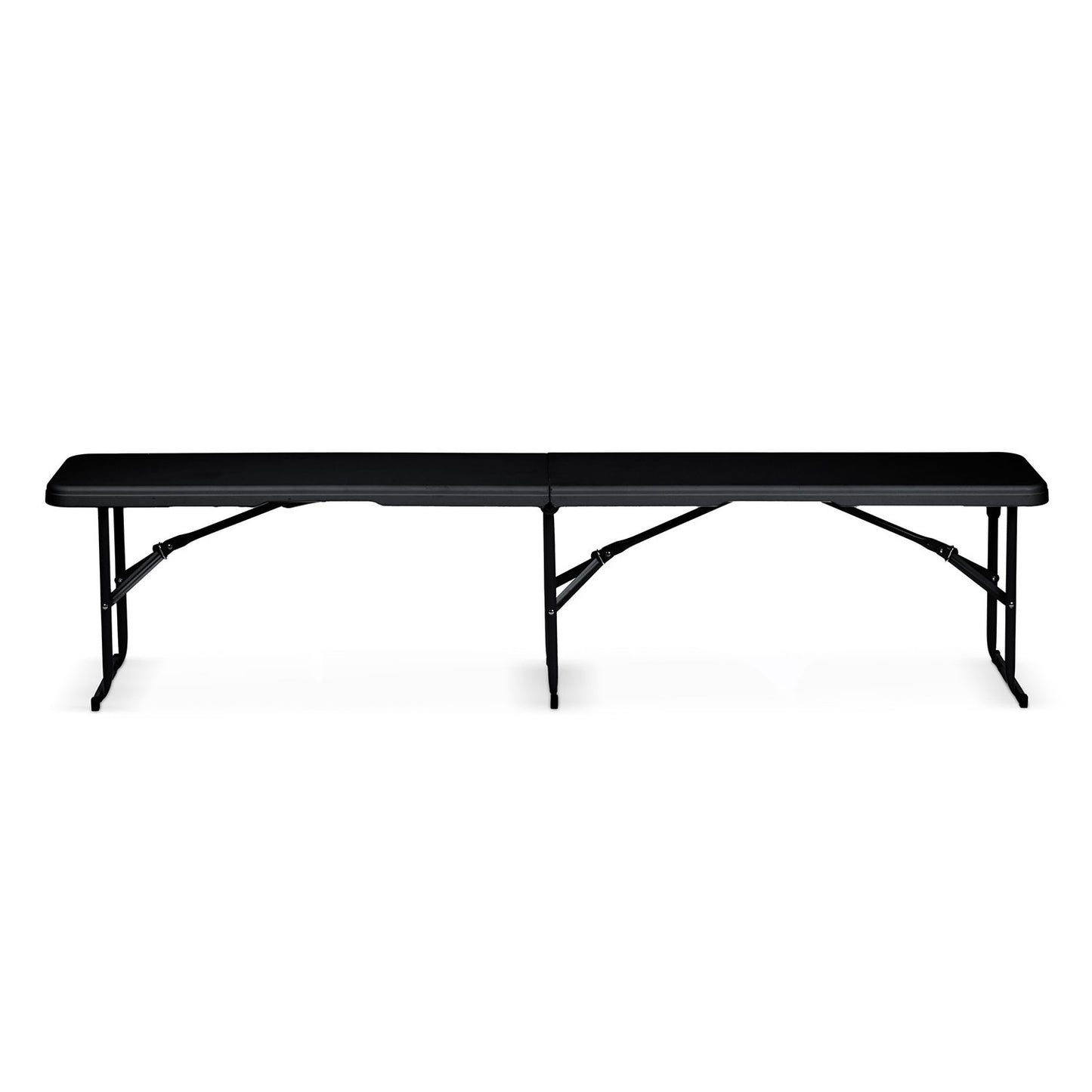 Catering set garden folding table + 2 benches 180 cm Plonos black