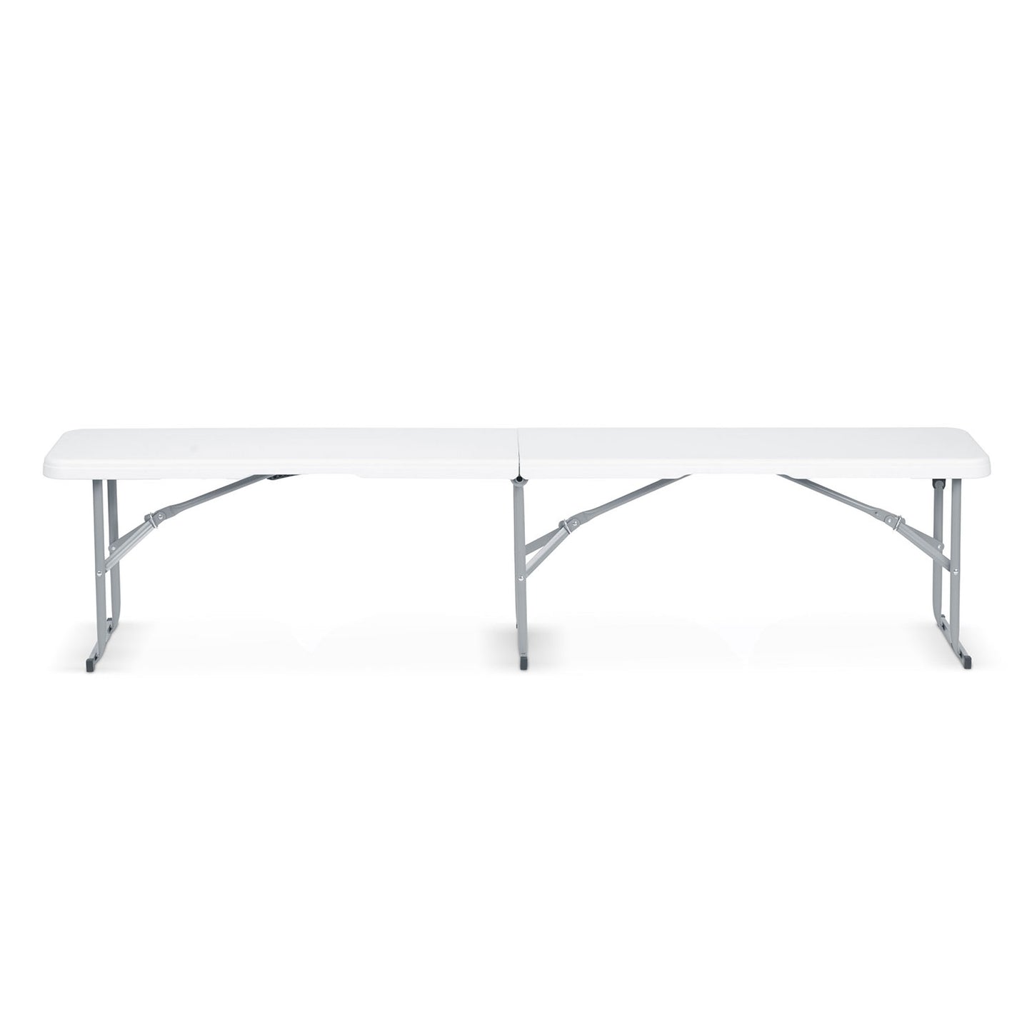 Catering set garden folding table + 2 benches 180 cm Plonos white