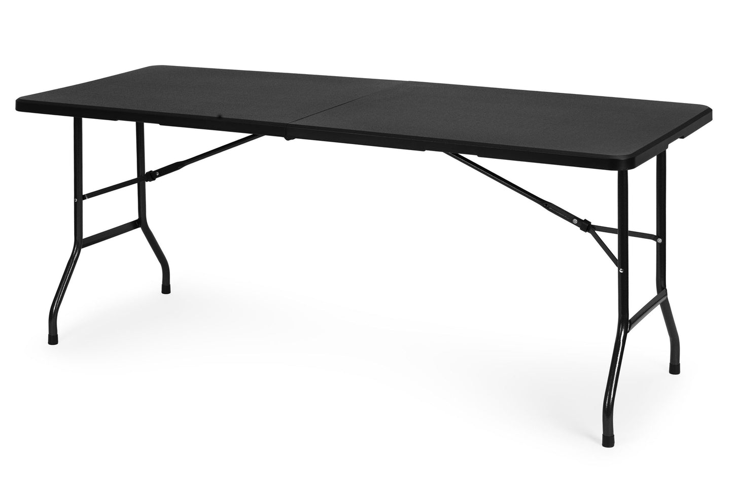 Catering table 180 cm, foldable into a suitcase, black, ModernHome