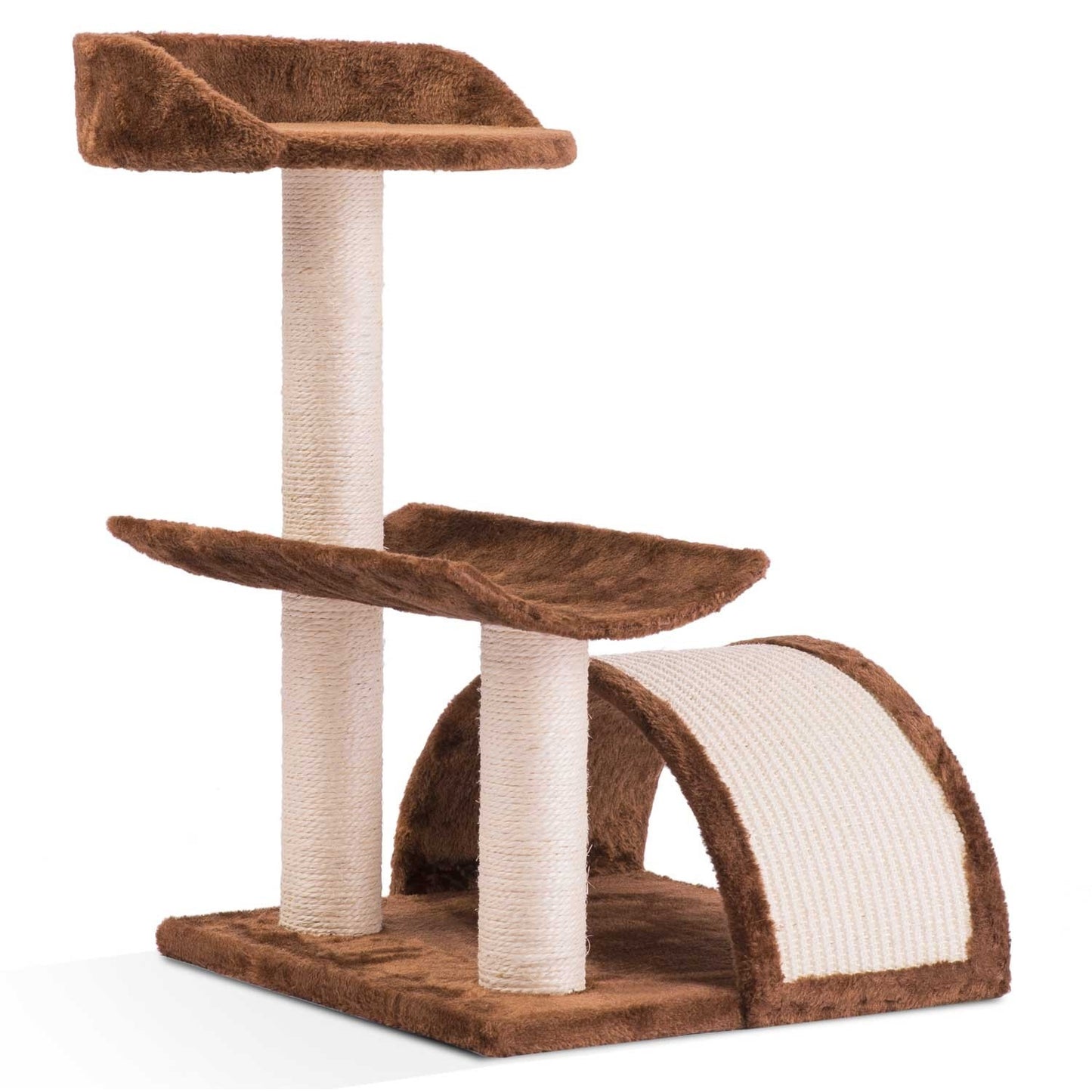 Cat house with scratching board, 58 cm, Brown – Pethaus DR-254