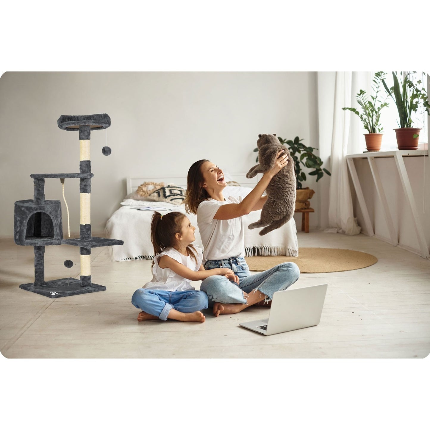 Cat scratcher 111 cm DR-266 Pethaus grey