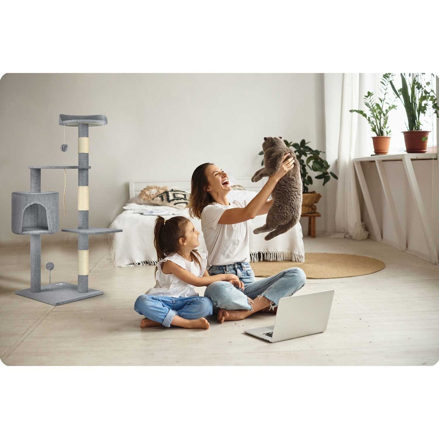 Cat scratcher 111 cm PH-005 Pethaus Grey