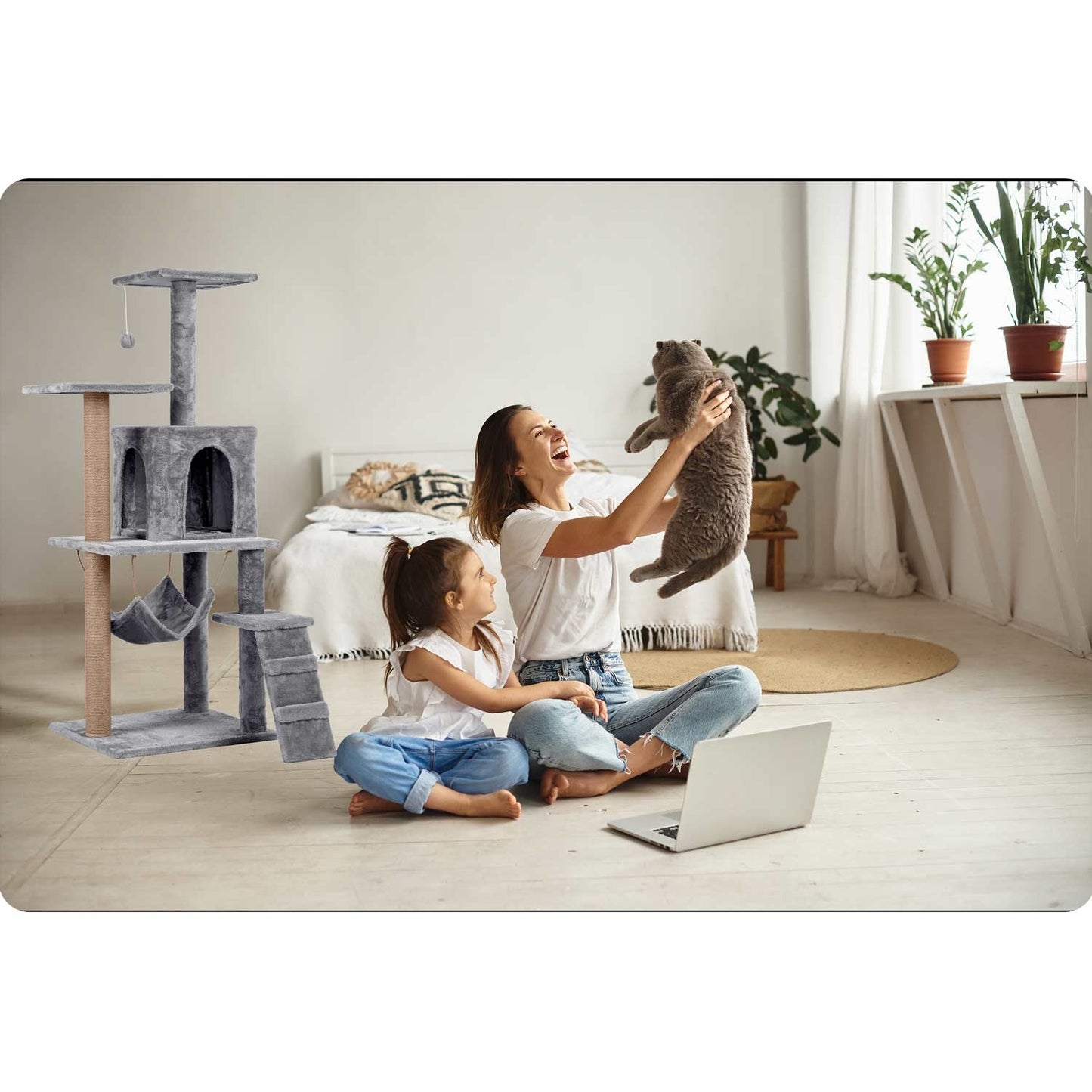 Cat scratcher 125 cm Pethaus PH-007 gray