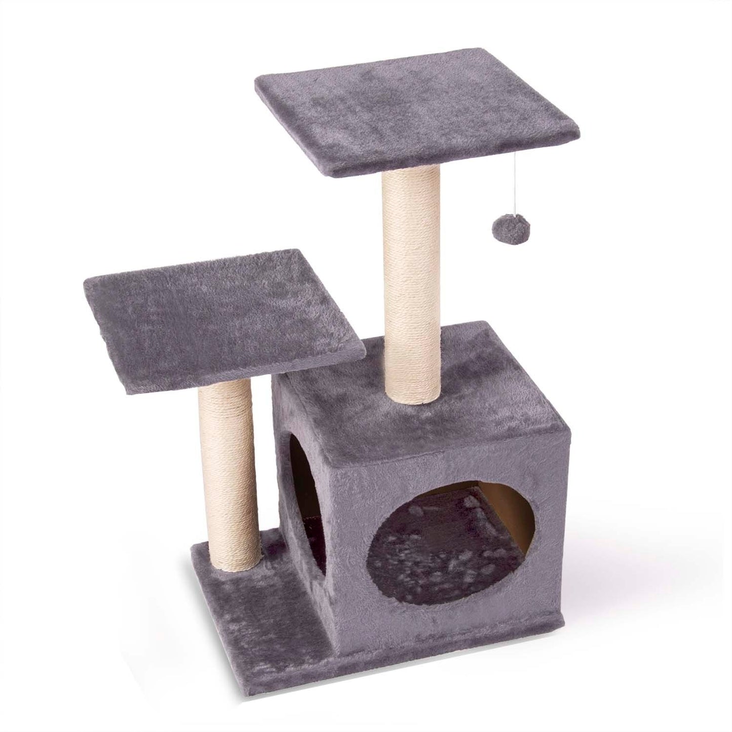 Cat scratcher 71 cm DR-263 Pethaus with mouse, light grey