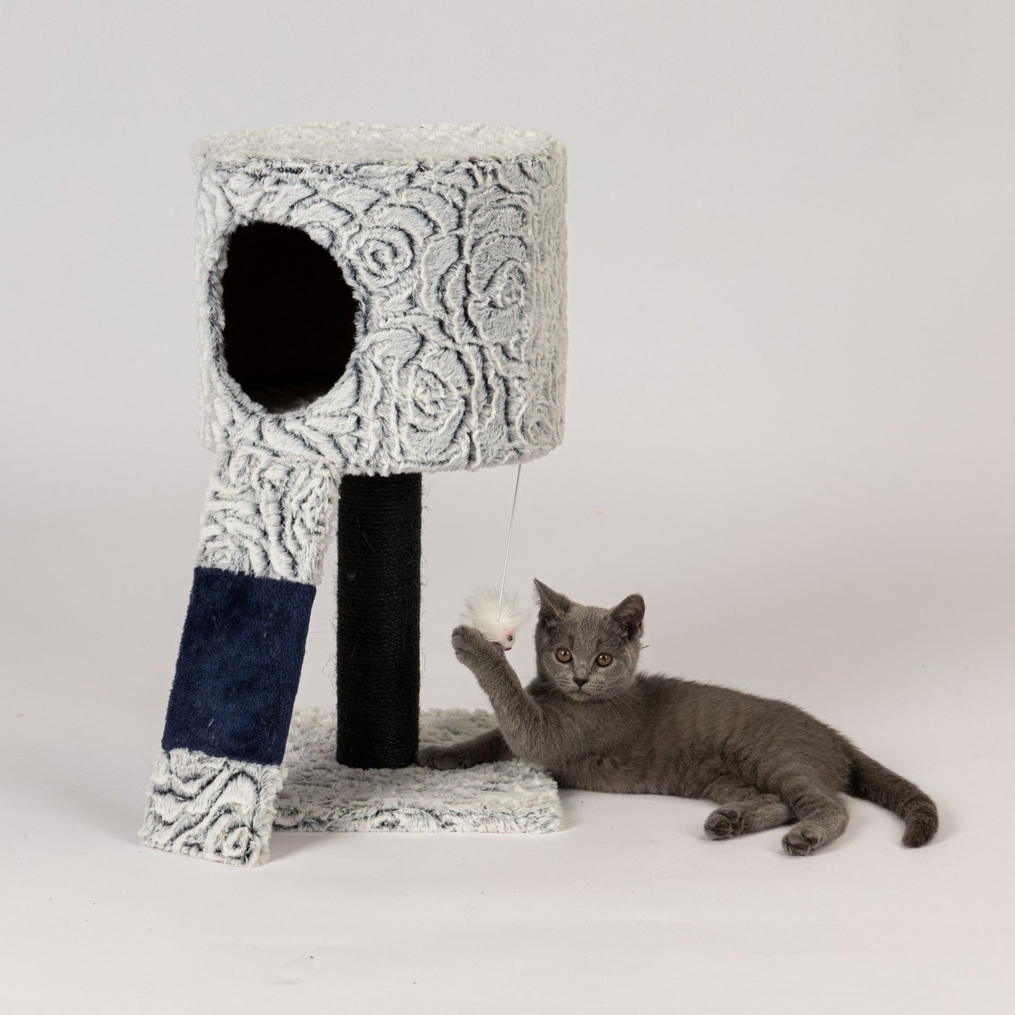 Cat scratcher bunk tree hanging toy
