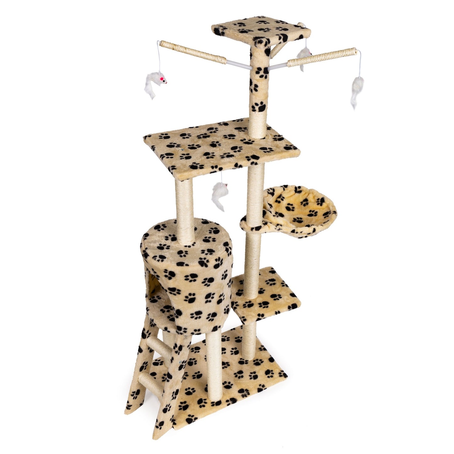 Cat scratcher, house, tree, bed, 138cm xl, Paw prints