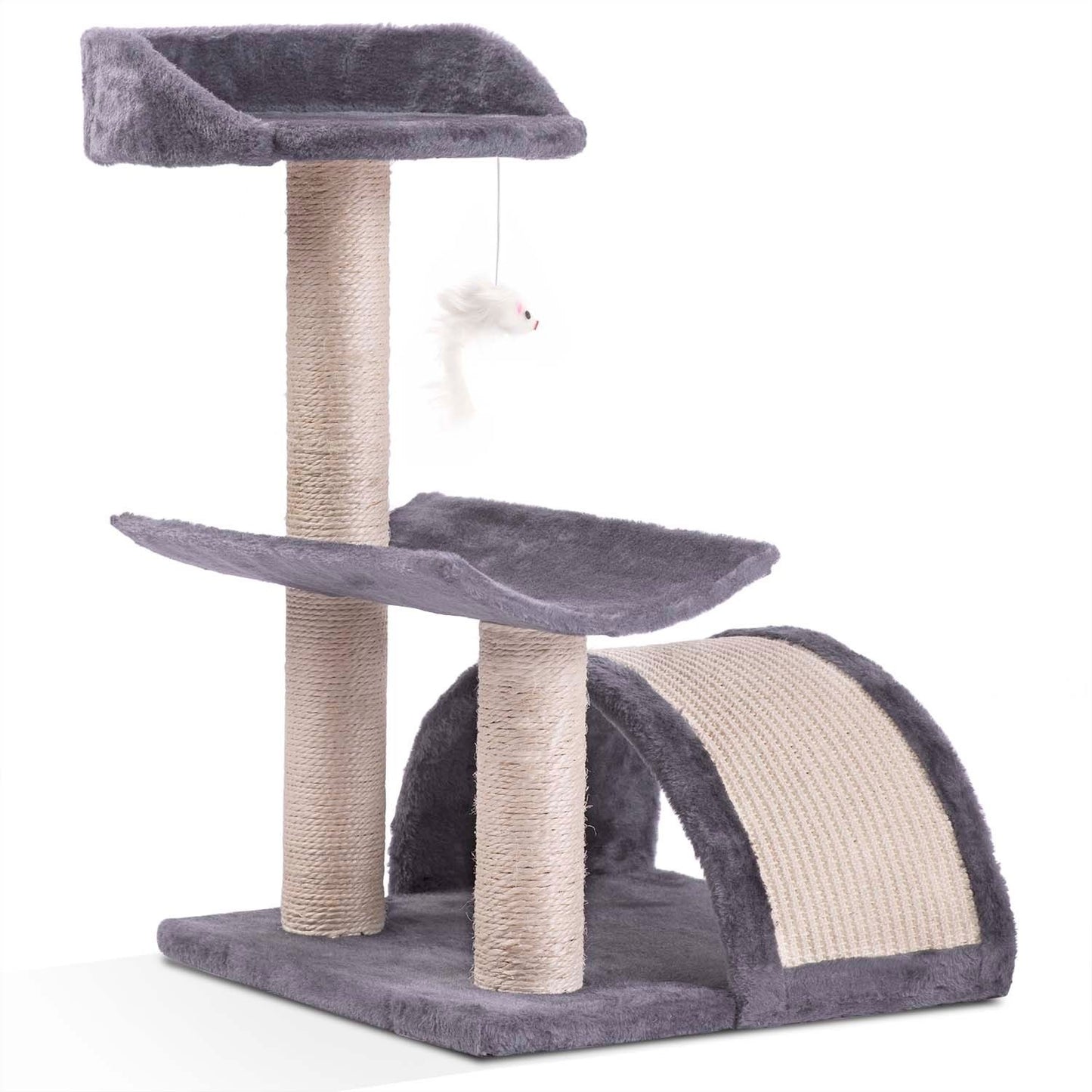 Cat scratching board 58 cm DR-264 Pethaus with Mouse Grey
