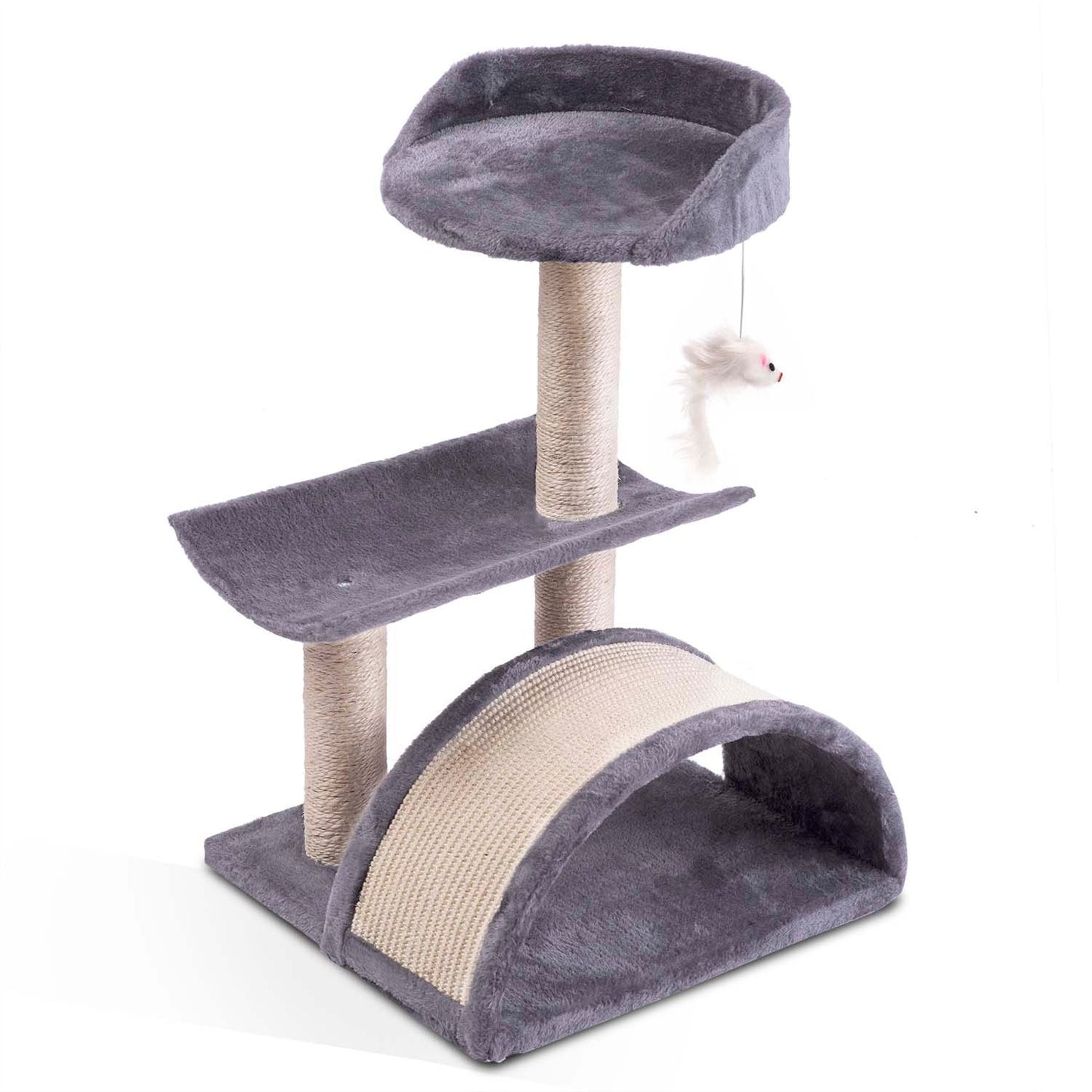 Cat scratching board 58 cm DR-264 Pethaus with Mouse Grey
