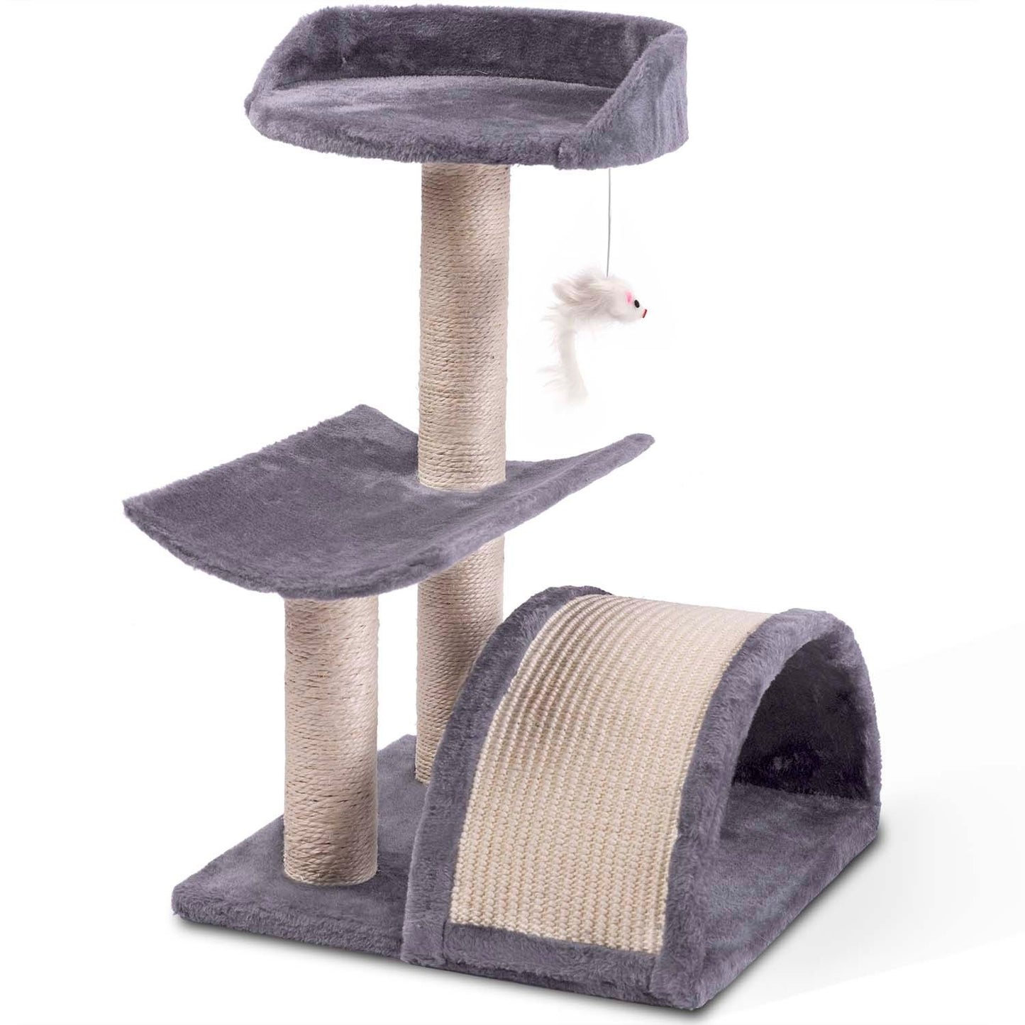 Cat scratching board 58 cm DR-264 Pethaus with Mouse Grey