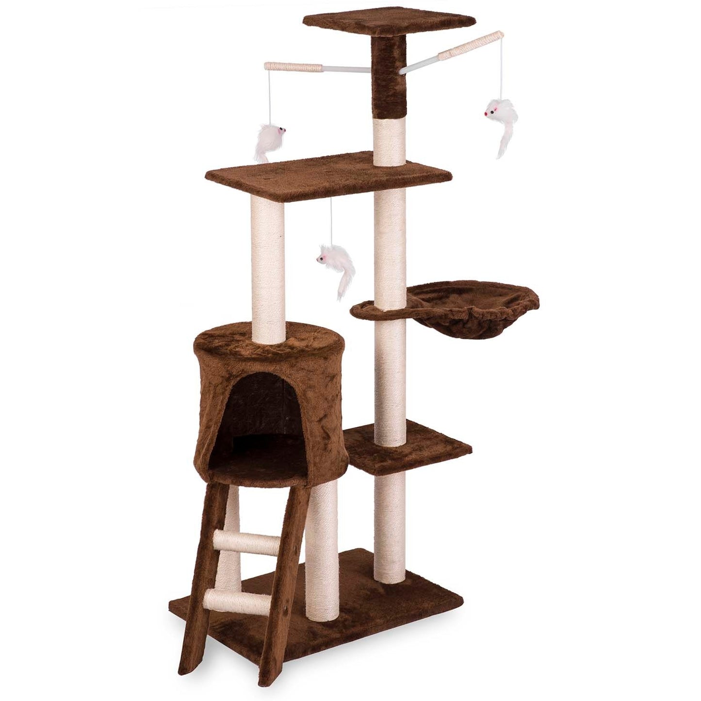 Cat scratching post 140 cm DR-262 Pethaus with mouse brown