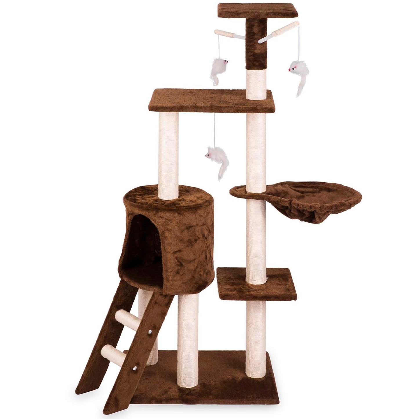 Cat scratching post 140 cm DR-262 Pethaus with mouse brown