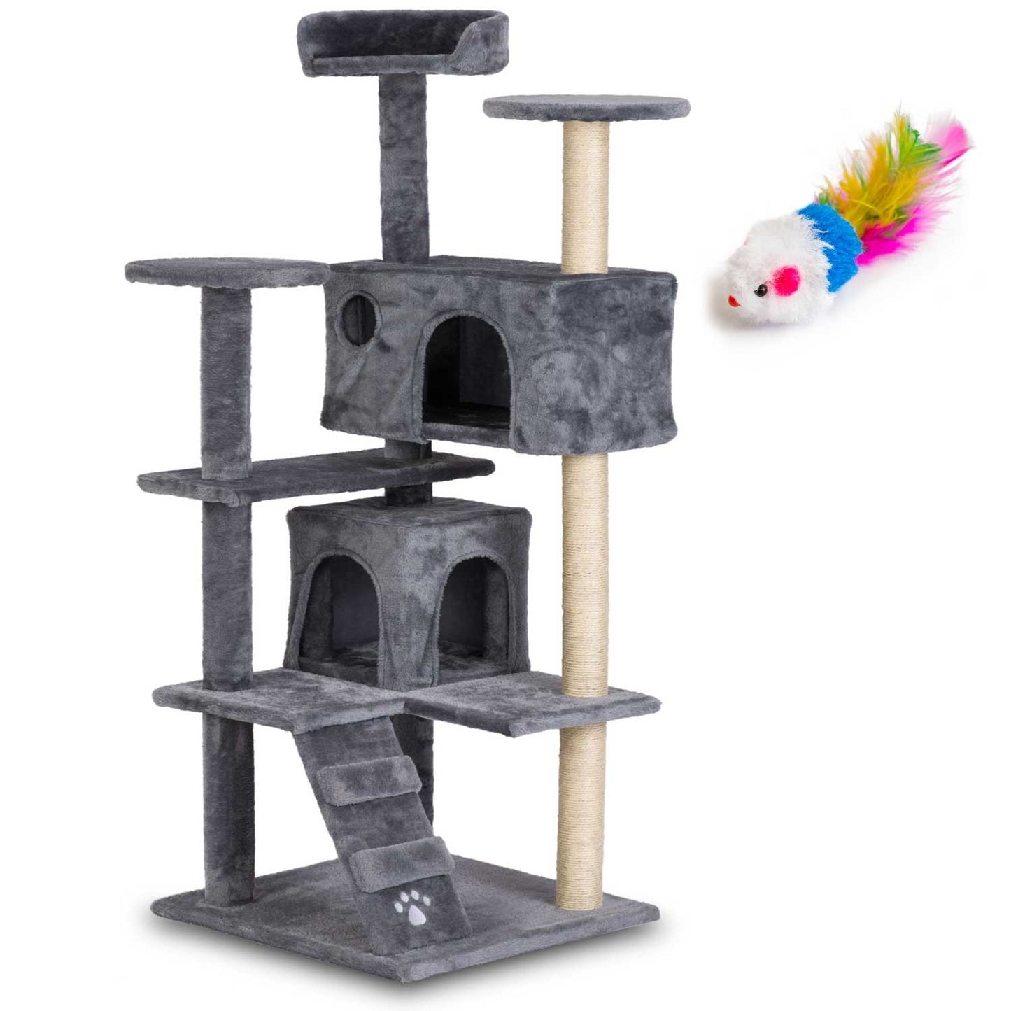 Cat scratching post gray 130 cm DR-212 gray