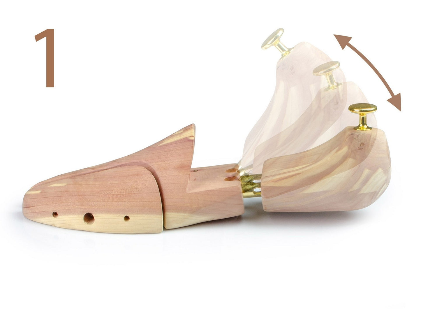 Cedar shoe tree, pair size 42-43, Massido