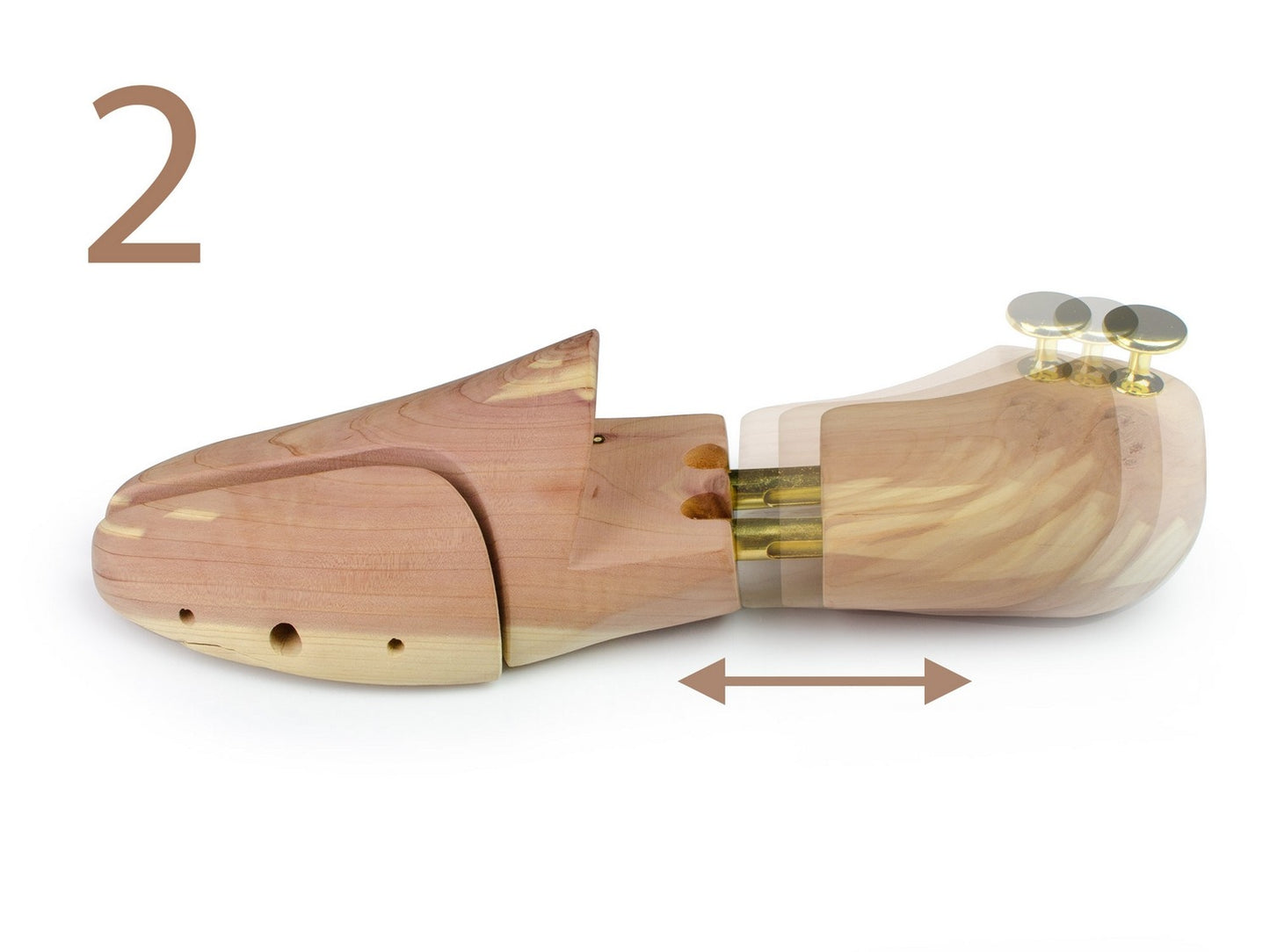 Cedar shoe wood, pair in size 40-41, Massido