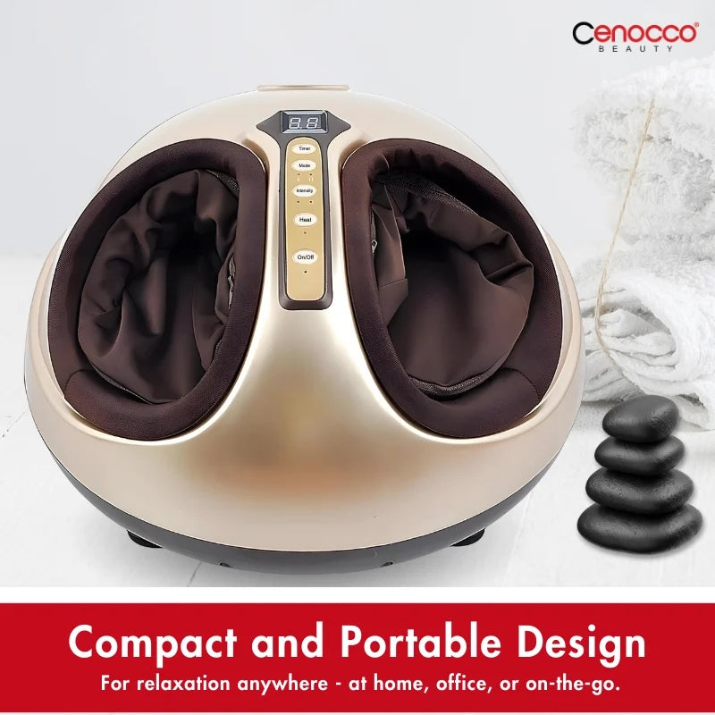 Cenocco Beauty CC-9080: Advanced Foot Massager with Heat, Kneading, and Air Compression Function