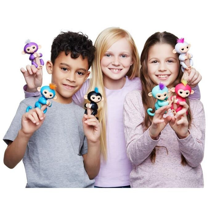 Cenocco Finger Toy Happy Monkey Turquoise