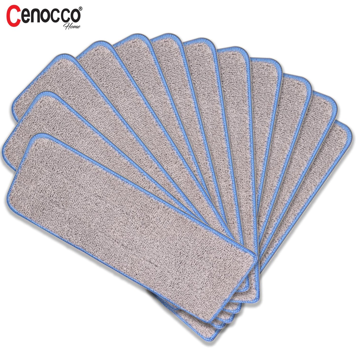 Cenocco Set of 12 Washable Microfiber Mop Replacement Pads