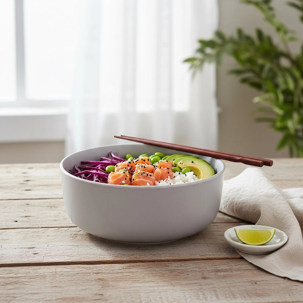 Ceramic Bowl, Gray, 16 cm, 830 ml Capacity