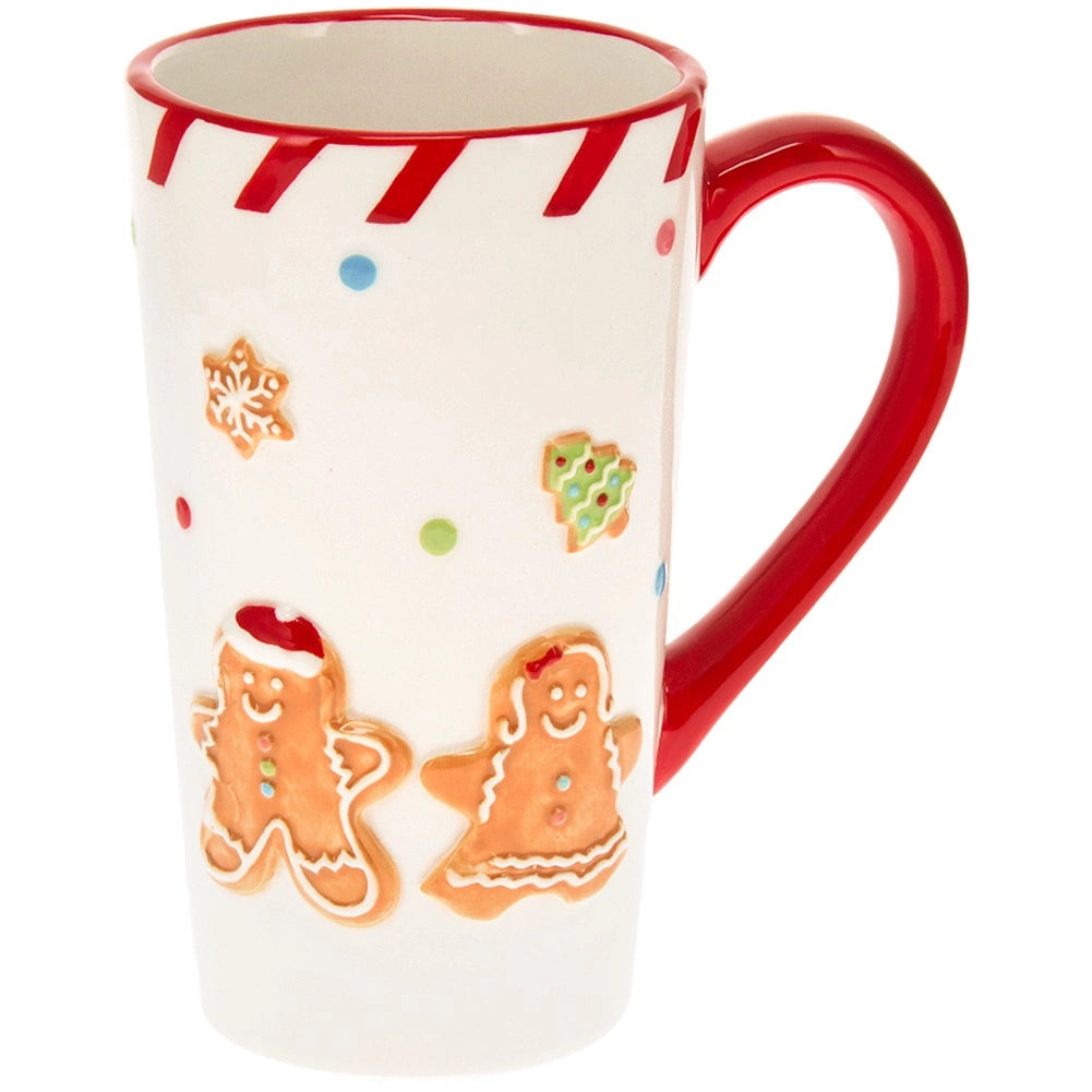 Ceramic Christmas Mug, Gingerbread Man, 570 ml