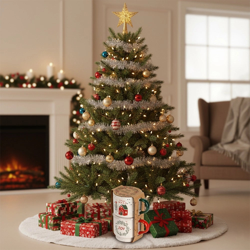 Ceramic Christmas Mugs, 350ml, Set of 2, Stoneware