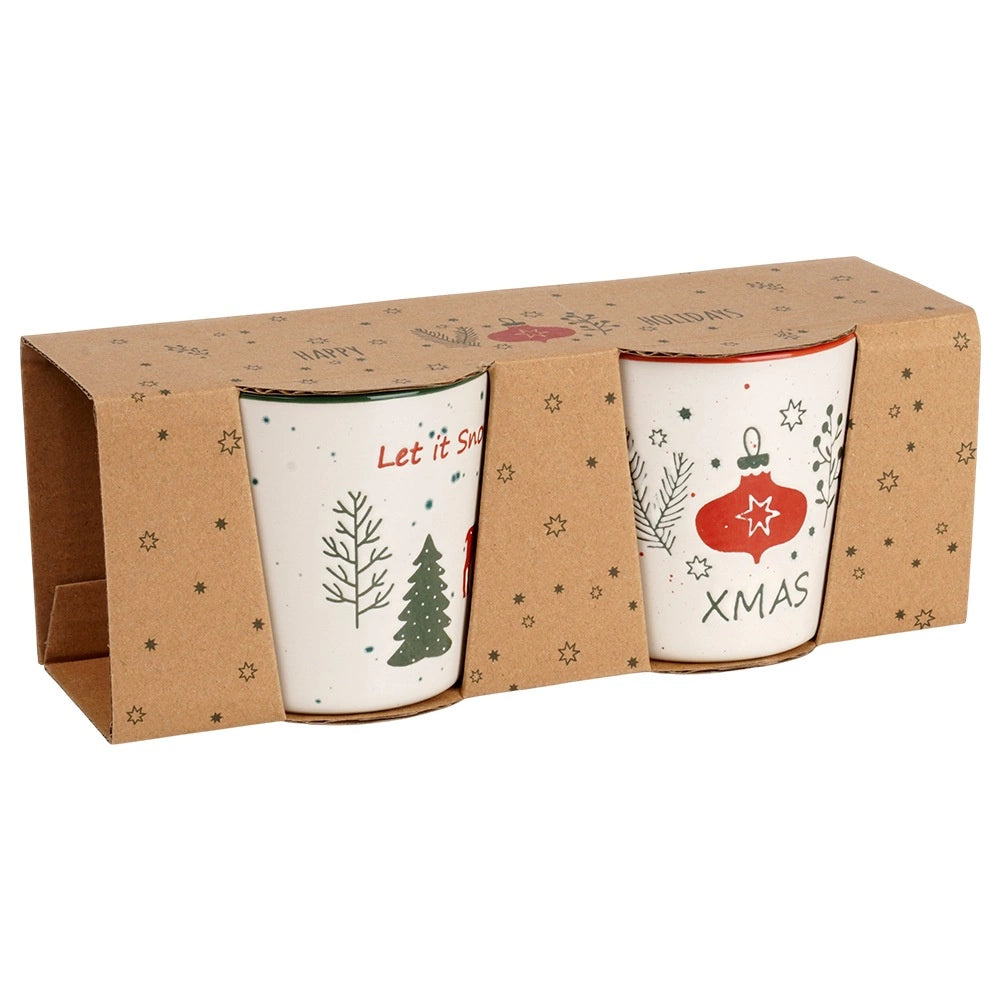 Ceramic Christmas Mugs Set, 350 ml, 2 Pieces