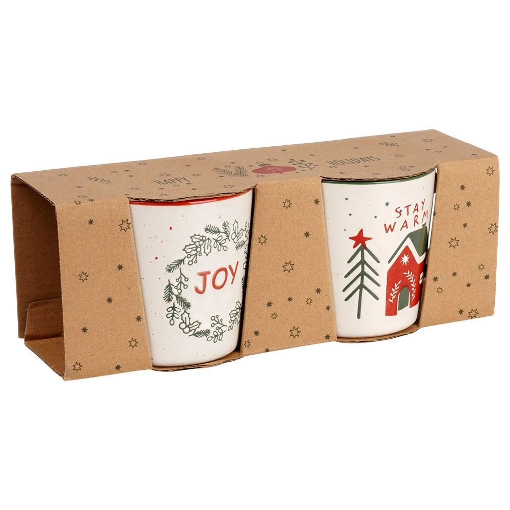Ceramic Christmas Mugs Set, 350 ml, 2 Pieces