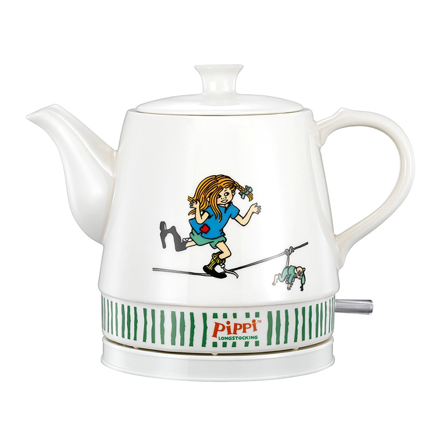 Ceramic Cordless Kettle, 0.8L, Pippi Circus Design