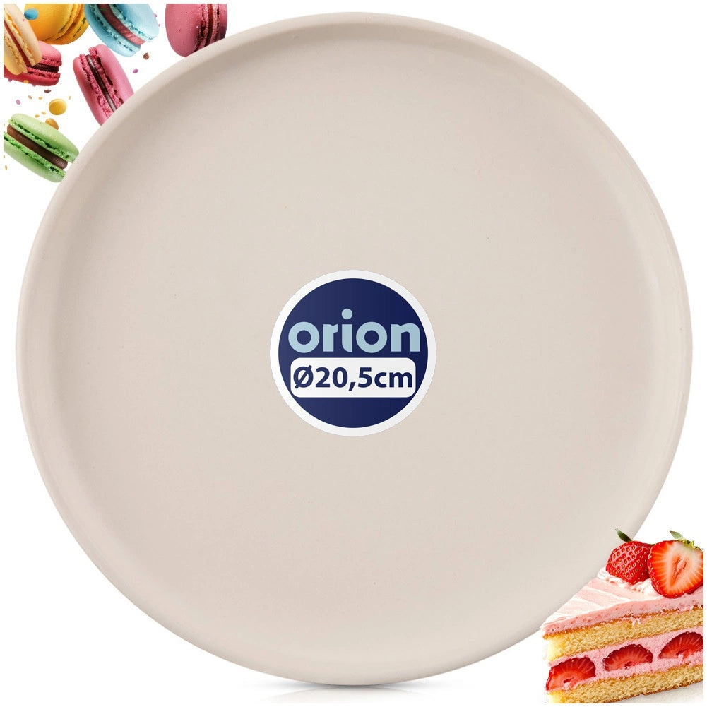 Ceramic Dessert Plate, Cream, 20.5 cm, Dishwasher Safe