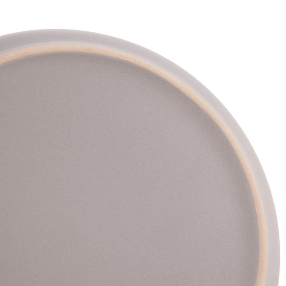 Ceramic Dessert Plate, Gray, 20.5 cm, Dishwasher Safe