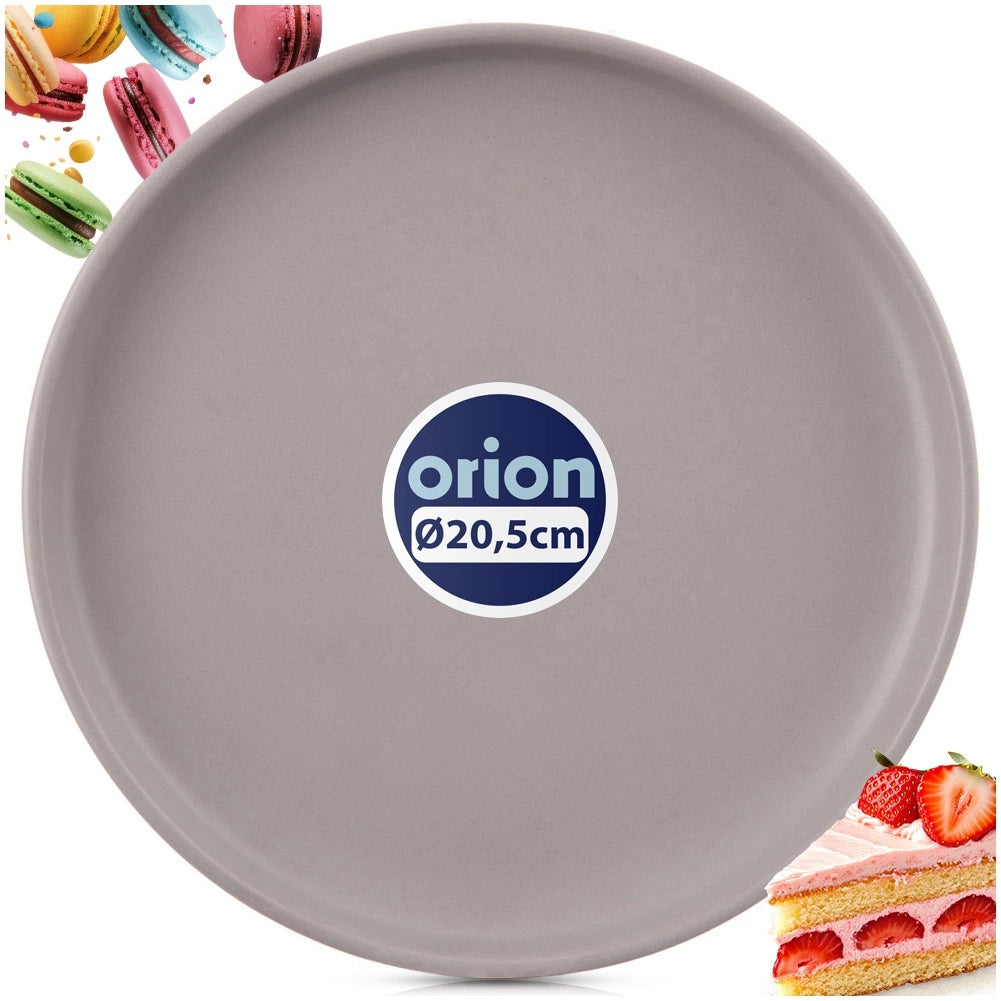 Ceramic Dessert Plate, Gray, 20.5 cm, Dishwasher Safe
