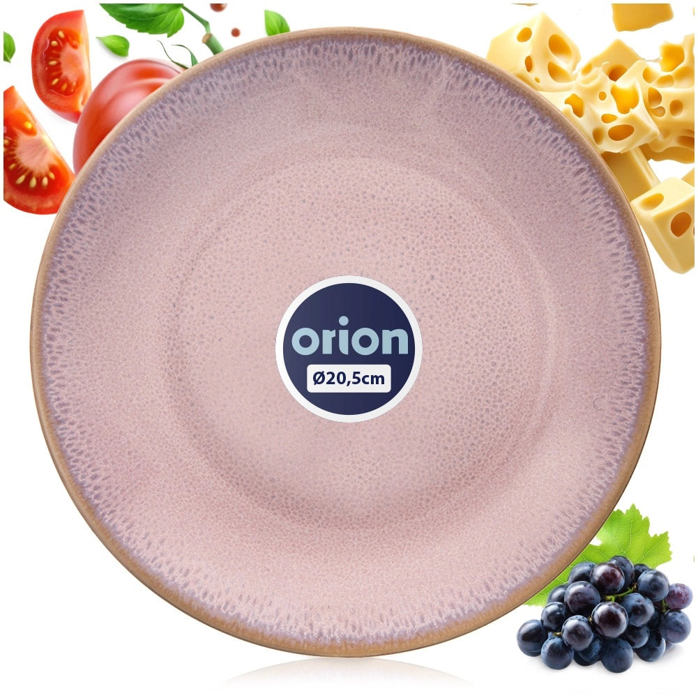 Ceramic Dessert Plate, Pink, 20.5 cm, Microwave Safe