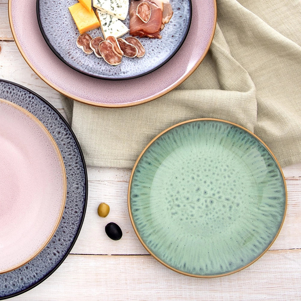 Ceramic Dessert Plate, Pink, 20.5 cm, Microwave Safe