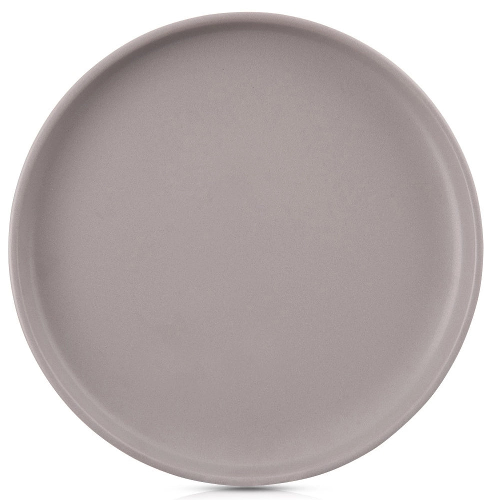Ceramic Dinner Plate, Gray, 26.5 cm, Microwave Safe