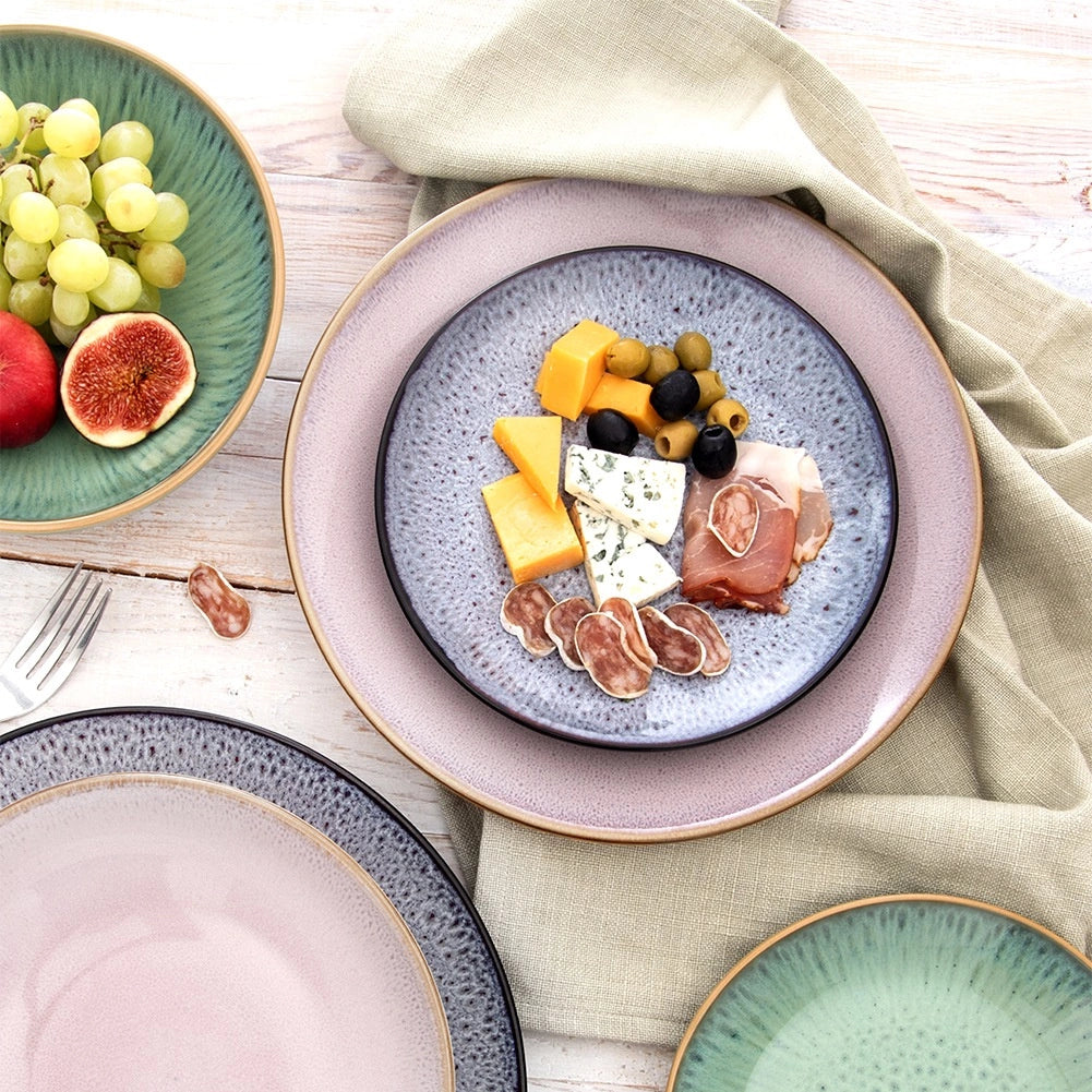 Ceramic Dinner Plate, Pink, 27 cm, Dishwasher Safe