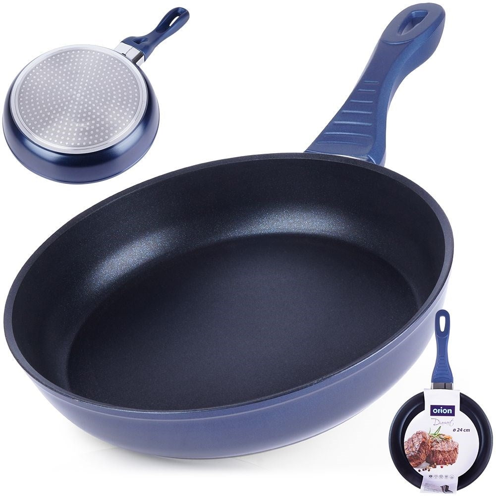 Ceramic Frying Pan with Diamond Coating and Crystal Pieces