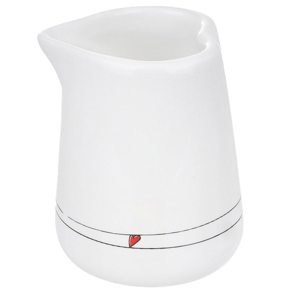 Ceramic Milk Jug with Heart Motif - Perfect for Kitchen