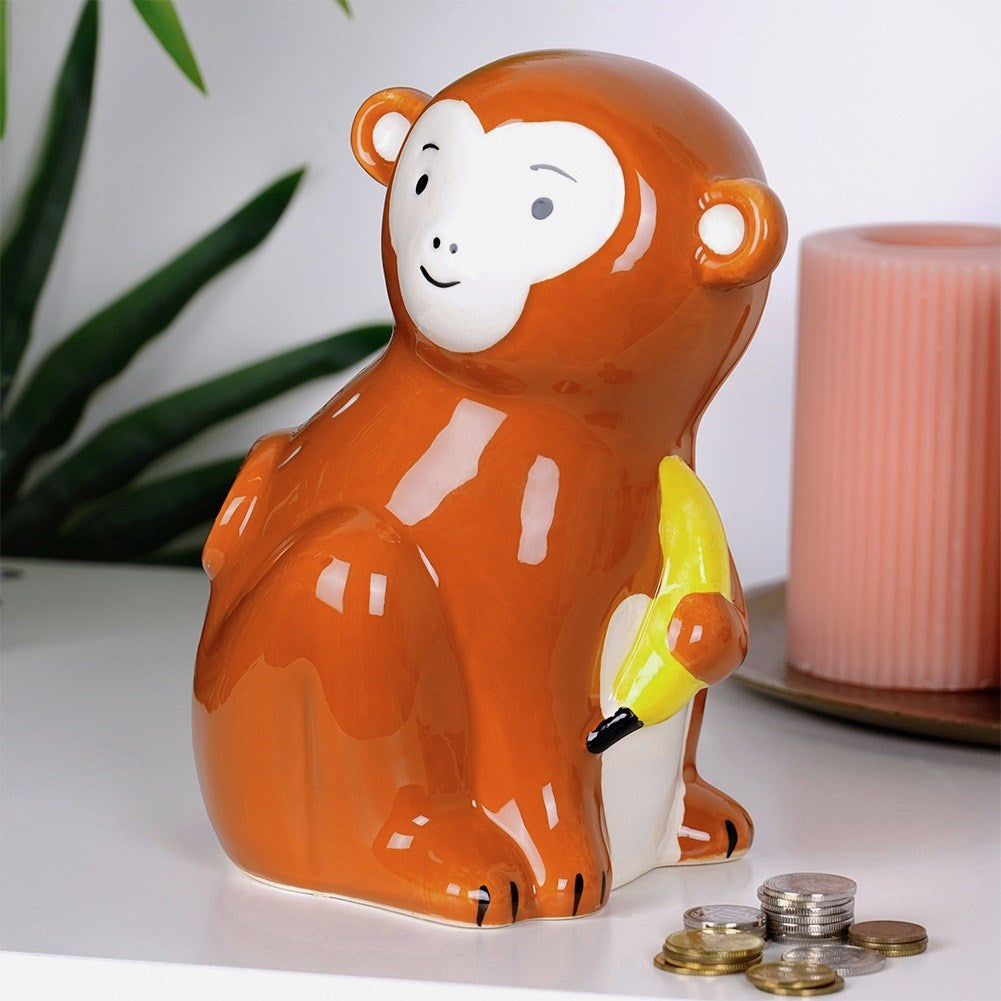 Ceramic Monkey Piggy Bank