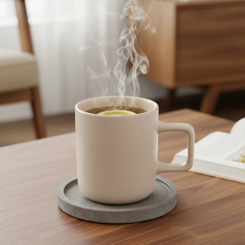 Ceramic Mug, Cream, 380 ml, Dishwasher & Microwave Safe