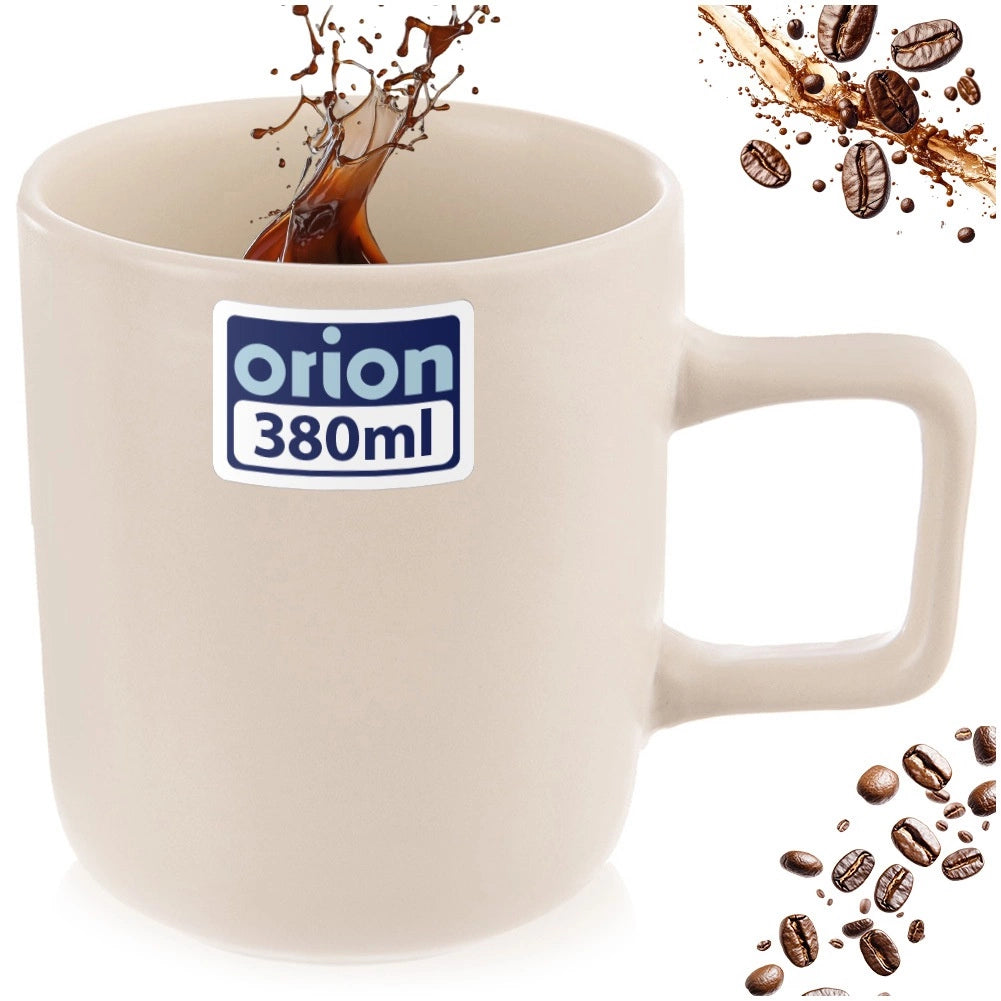 Ceramic Mug, Cream, 380 ml, Dishwasher & Microwave Safe