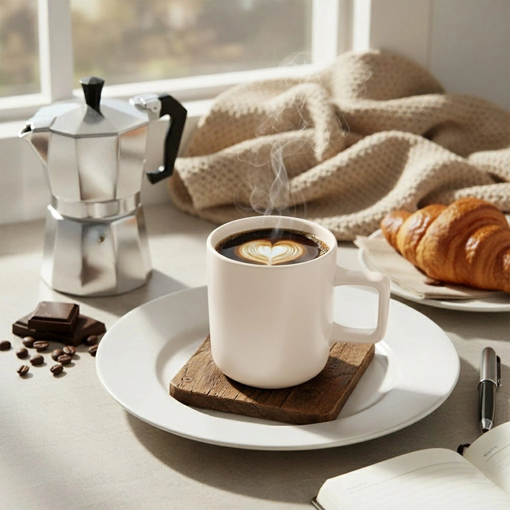 Ceramic Mug, Cream, 380 ml, Dishwasher & Microwave Safe