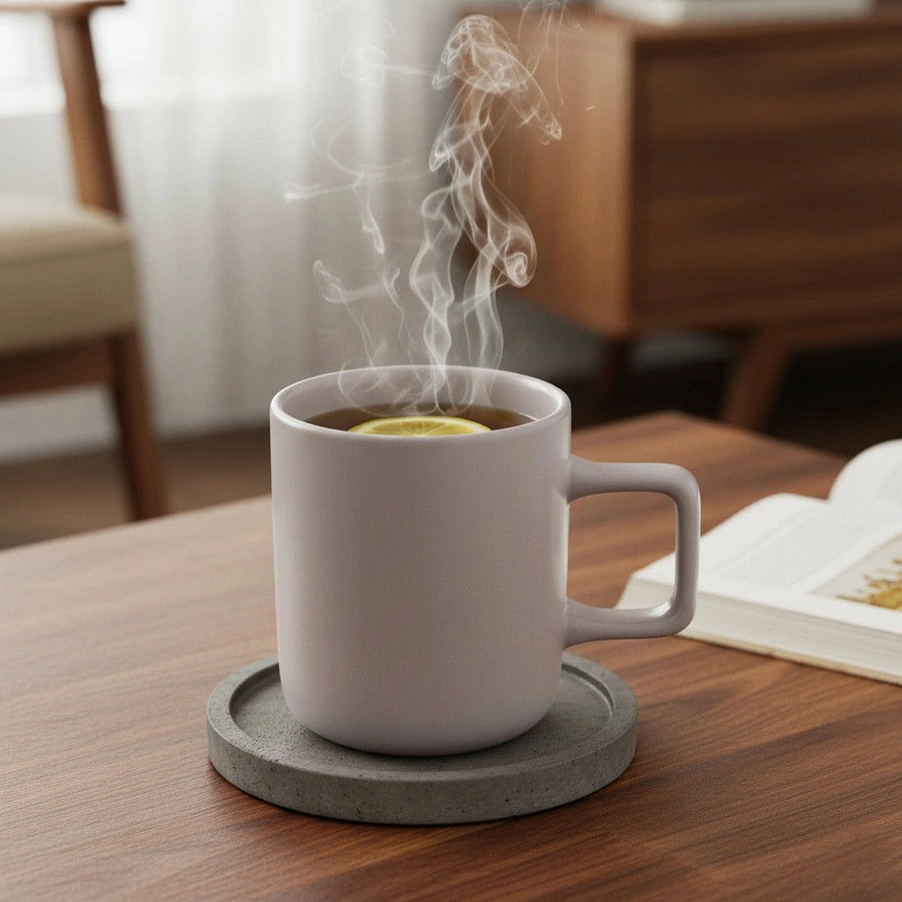 Ceramic Mug, Gray, 380 ml, Dishwasher & Microwave Safe