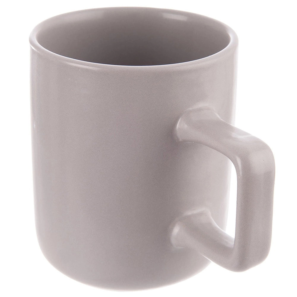 Ceramic Mug, Gray, 380 ml, Dishwasher & Microwave Safe
