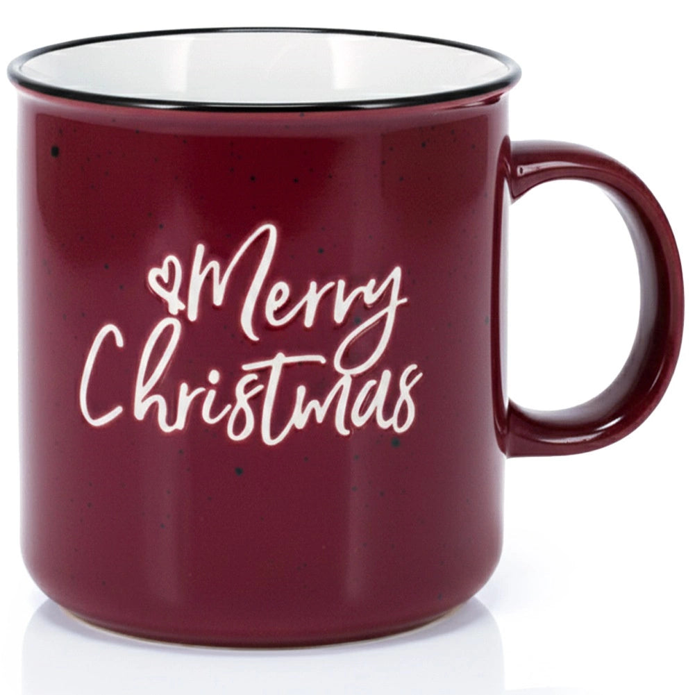 Ceramic Mug XXL 700ml, Maroon, Christmas Design
