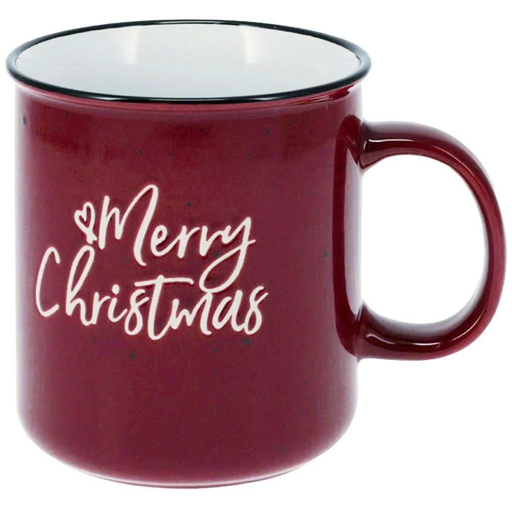 Ceramic Mug XXL 700ml, Maroon, Christmas Design