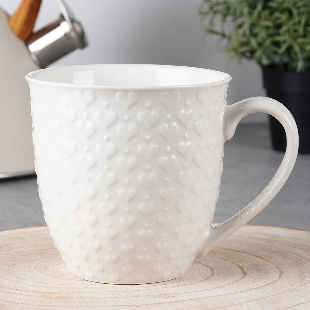 Ceramic Mug with Hearts - Perfect for All Occasions